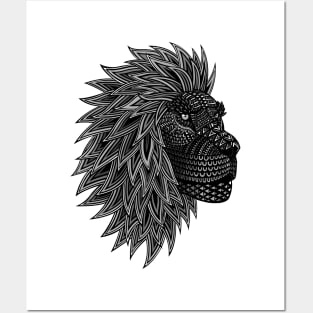 Tribal lion Posters and Art